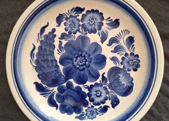 Unikatowy talerz Włocławek  PRL 24cm-ręcznie malowany,podpis Aworska