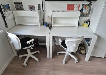 Biurko dziecięce IKEA PÅHL + nadstawka + krzesło – komplet