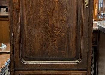 Wysoka szafka, szafa, bieliźniarka ludwikowska ciemny dąb-sklep Dąbrowa G.