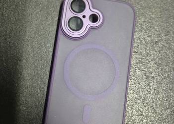 Etui Iphone 16 Apple MagSafe + szkiełko na aparat Fioletowe Nowe