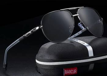 OKULARY PRZECIWSŁONECZNE. POLARYZACYJNE HD. PILOTKI. AVIATOR. GUN BLACK.
