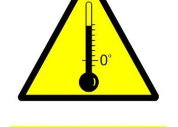 Naklejka Uwaga! Wysokie temperatury JA015