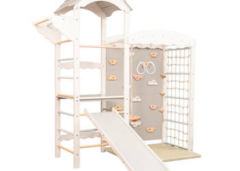 domowy plac zabaw Castle Max - biały-pastel