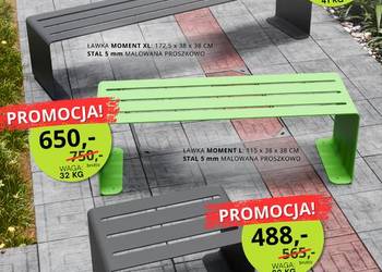PROMOCJA! Metalowa ławka ogrodowa / różne rozmiary - PRODUCENT