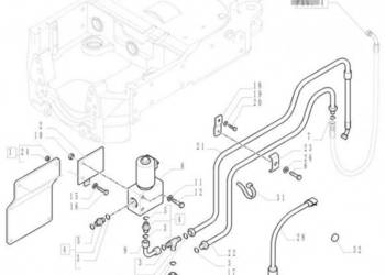 New Holland T6010 T6090 T6070 Rurka hydrauliczna 345 mm l 87603039