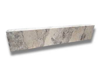 Trawertyn Obrzeże Silver Latte Greige Bębnowany Szlif 100x20x6 | Opornik
