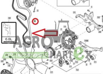 R540112 PAS WIELOKLINOWY 7210R, 7230R L-2730 JD