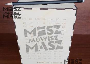 Duża skarbonka wykreślanka dowolny cel duża kwota dom #MiszMówiszMasz