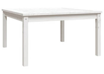 Stolik ogrodowy biały 825x825x45 cm lite drewno sosnowe WM-824121