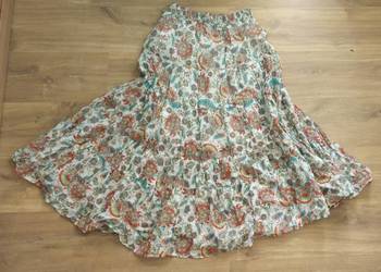 Długa Spódnica Maxi PROMOD – Styl Boho / Etno (100% Bawełna)