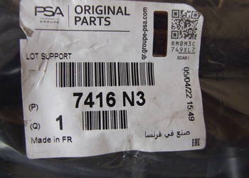 Komplet uchwytów zderzaka przód Citroen C3 Picasso 7416N3
