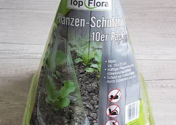 Top Flora Pokrowce roślinne do sałaty plastikowe zielony 10 sztuk