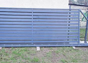 Brama przesuwna stalowa ocynk 5,20x1,58 m światło bramy 4m