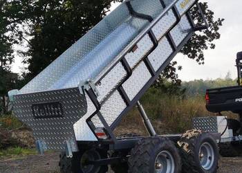 Przyczepa z wywrotem do ATV/quada z zasilanym elektrycznie wywrotem hydr.