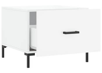 Stoliki kawowe 2 szt. białe z połyskiem 50x50x40 cm WM-829401