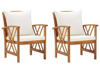 vidaXL Krzesła ogrodowe z poduszkami, 2 szt.(SKU:310267)