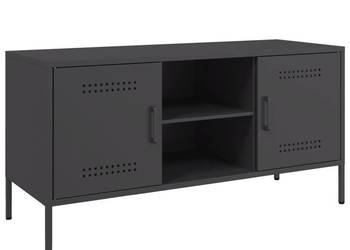Szafka pod telewizor czarna 1005x39x505 cm stalowa WM-842988