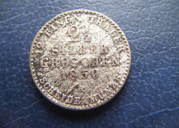 Stare monety 2 1/2  grosza 1850 Prusy Niemcy srebro destrukt