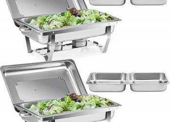 Zestaw naczyń 2 x 1 + 4 x 1/2do podgrzewania potraw prostokątny 9L WILPREP