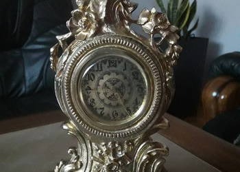 Mosiężny zegar mechaniczny z funkcją budzenia