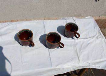 Filiżanki ceramika Pruszków 3 sztuki PRL Filiżanki ceramika Pruszków 3 sztuki PRL