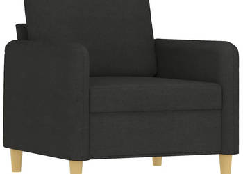 Fotel czarny 60 cm obity tkaniną WM-359466
