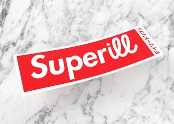 Naklejka SUPERILL 15 x 4,5 cm supreme super ill #2
