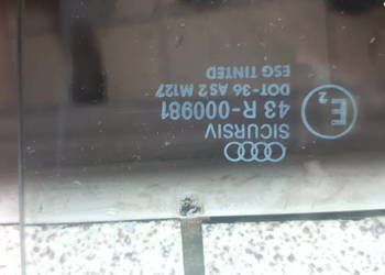 Szyba tylna drzwi prawe Audi 80 b2