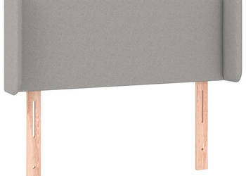 Zagłówek do łóżka z LED jasnoszary 83x16x78/88 cm tkanina WM-3122930