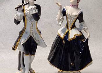 ROYAL DUX Para Rokoko Dworzanie Bohemia Ogromne Figury