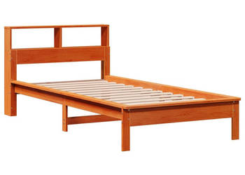 Łóżko z regałem bez materaca woskowy brąz sosna 100x200 cm WM-855719