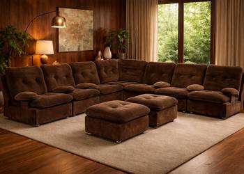 Modułowy narożnik wypoczynkowy vintage, lata 70.