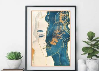 Akwarela Akwarelka Obraz pt: Złoty oddech.