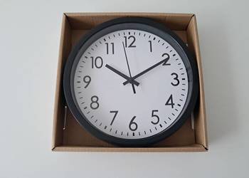 Zegar ścienny czarny, okrągły, do sprzedania