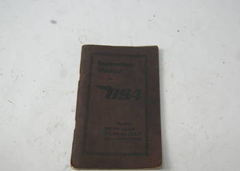 INSTRUKCJA BSA MODEL C10 260 c.c. S.V. C11 250 c.c. O.H.V.