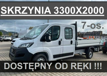 Fiat Ducato Skrzynia fabryczna 3300X2000 140KM 7-osob. Hak Od ręki ! Niska…