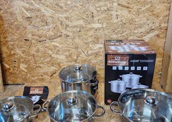 Garnki stalowe KLONBERG 2532 INDUKCJA ZESTAW 8EL 9/11/13,5/17L