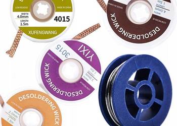 Zestaw Lutowniczy Rosfix | Cyna 0,8mm 10g, Plecionki 1,5m