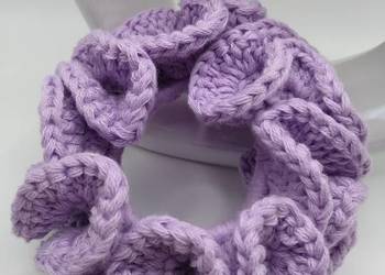 Gumka do włosów Crochet Scrunchie Handmade (fiolet)