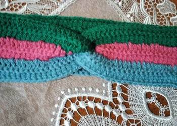 Ręcznie robiona opaska na głowę – ciepła