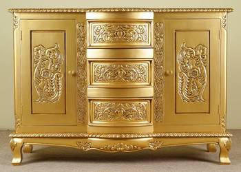 Nowa Komoda Szafka Złota 120 cm rokoko barok 78324