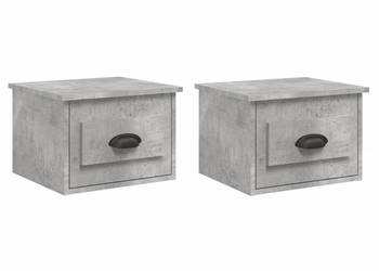 Wiszące szafki nocne 2 szt. szarość betonu 415x36x28 cm WM-816385