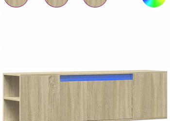 Ścienna szafka TV z LED dąb sonoma 135x31x395 cm WM-852385