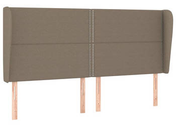 Zagłówek uszak taupe 183x23x118/128 cm tkanina WM-3117834
