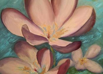 Obraz olejny "Egzotyczny kwiat" Obraz olejny "Egzotyczny kwiat"