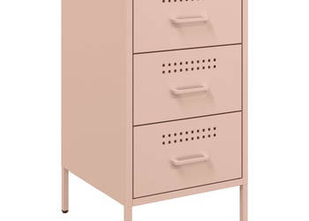 Szafka nocna różowa 36x39x68 cm stal WM-843080