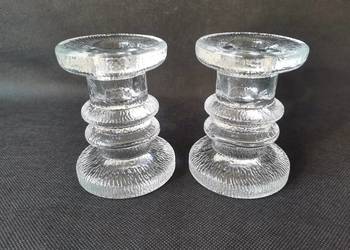 Stare unikatowe 2 świeczniki Cora  HSG Ząbkowice Eryka Trzewik-Drost PRL