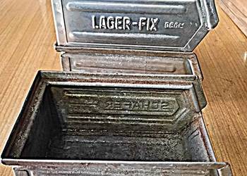Pojemniki warsztatowe 3 sztuki Schafer Kasten Lager-Fix lata 50 - 60 te
