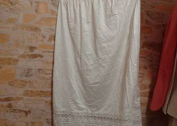 (48/50) (4XL/5XL) Długa, biała półhalka halka z Londynu