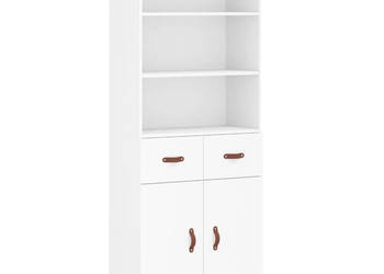 Witrynka biała 695x34x180 cm materiał drewnopochodny WM-3200489